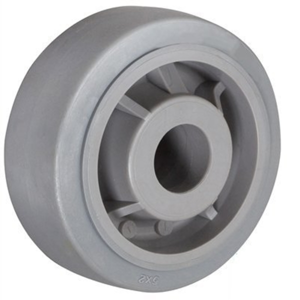 Casterhq 6"x2" Gray Thermo Rubber (Non Marking) Wheel, 500 LBS Capacity MIR-6M7